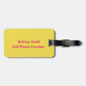 Pineapples Tropical Stripes Bagagelabel (Achterkant horizontaal)