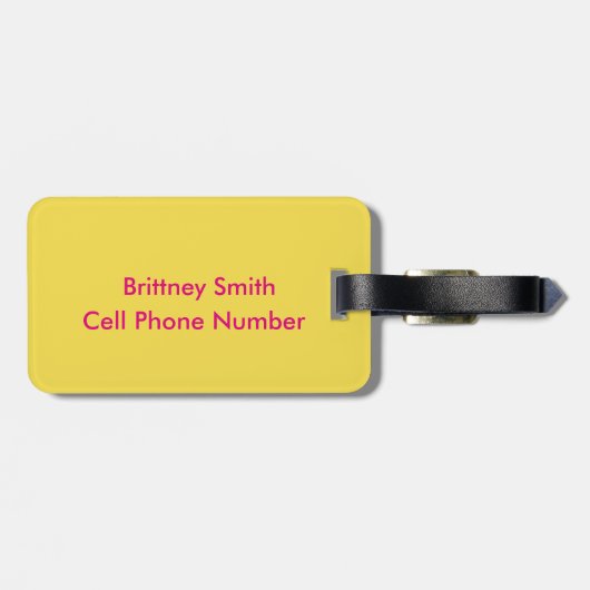 Pineapples Tropical Stripes Bagagelabel (Achterkant horizontaal)