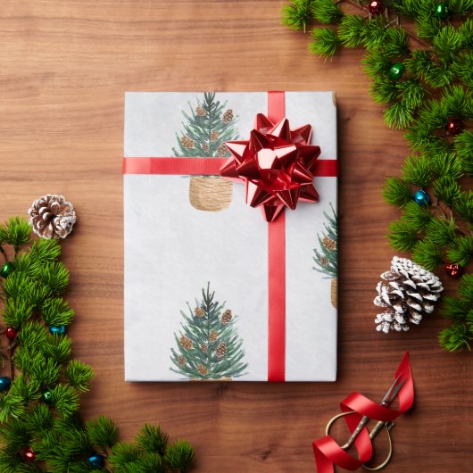 Pineboom, Kerst Pine Cones Cadeaupapier (Feestdagen Geschenken)