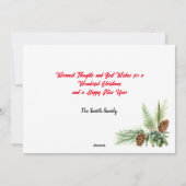 Pinecone 1-foto 5x7Flat Feestdagenkaart (Achterkant)