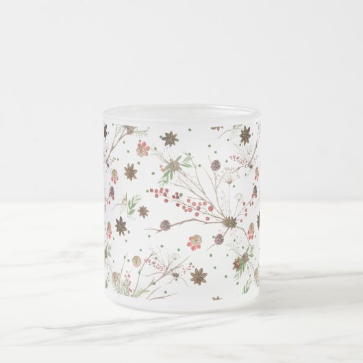 PINECONE AND BERRIES  MATGLAS KOFFIEMOK (Center)