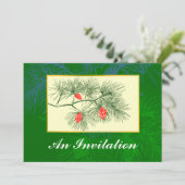 Pinecone  Art Aangepaste Uitnodigingen (Staand voorkant)