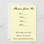 Pinecone  Art Aangepaste Uitnodigingen (Achterkant)