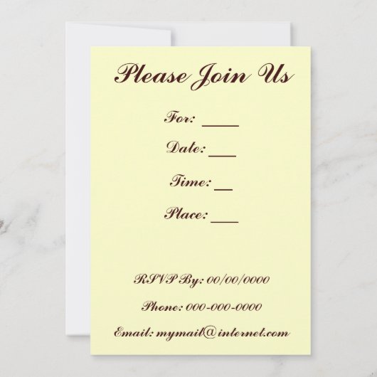 Pinecone  Art Aangepaste Uitnodigingen (Achterkant)