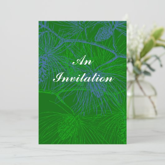 Pinecone  Art Aangepaste Uitnodigingen (Staand voorkant)