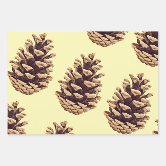 Pinecone Art Holiday Wrapping Craft Paper (Voorkant 2)