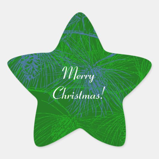 Pinecone Background Custom Holiday Stickers (Voorkant)