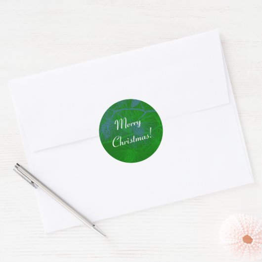 Pinecone Background Custom Holiday Stickers (Envelop)