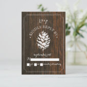 Pinecone Barn Wood Wedding RSVP (Staand voorkant)