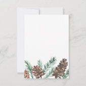 Pinecone Bedankt Brush Script Flat Kaart (Achterkant)