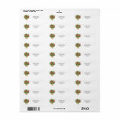 Pinecone Berry Kerst retour adreslabel Etiket (Full Sheet)