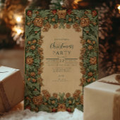 Pinecone Botanische Kerst Kaart