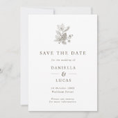 Pinecone & eikels Fall Trouwfoto QR-code Save The Date (Voorkant)