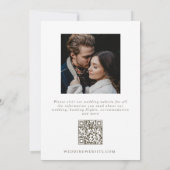Pinecone & eikels Fall Trouwfoto QR-code Save The Date (Achterkant)