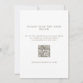 Pinecone & eikels Fall Wedding QR-code Save The Date (Achterkant)