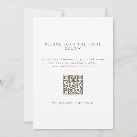  Pinecone & eikels Fall Wedding QR-code Save The Date (Achterkant)