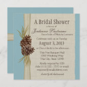 Pinecone en Burlap Look Vrijgezellenfeest Kaart (Voorkant / Achterkant)