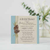 Pinecone en Burlap Look Vrijgezellenfeest Kaart (Staand voorkant)