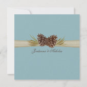 Pinecone en Burlap Look Vrijgezellenfeest Kaart (Achterkant)