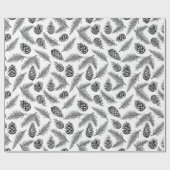 Pinecone en fir-kerstpatroon. Winter Cadeaupapier (Vlak)