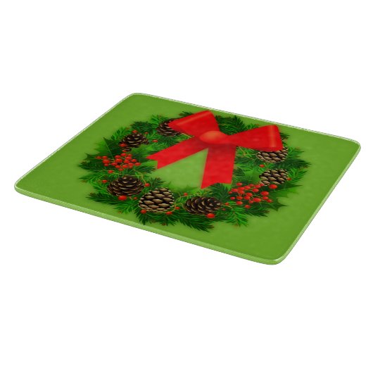 Pinecone en Holly Wreatcountry Kerstmis Snijplank (Hoek)