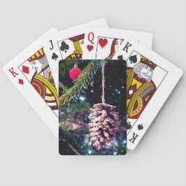 Pinecone en rode bauble pokerkaarten