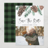 Pinecone Evergreen Save The Date (Voorkant / Achterkant)