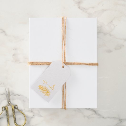 Pinecone Folie Gift Label (Met Koord)