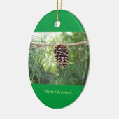 Pinecone Foto Keramisch Ornament (Links)