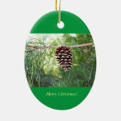 Pinecone Foto Keramisch Ornament (Achterkant)