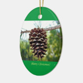 Pinecone Foto Keramisch Ornament (Links)