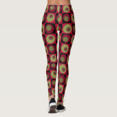 Pinecone Green Black Red stippen visteert geometri Leggings (Achterkant)