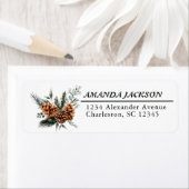 Pinecone Green Foliage Retour Adres Label (Insitu)