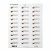 Pinecone Green Foliage Retour Adres Label (Full Sheet)