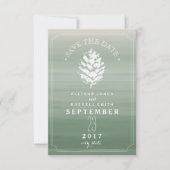 Pinecone Green Waterverf Wedding Save the Date (Voorkant)