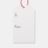 Pinecone, Holly, Sneeuwvlokken & Bessen Vakantie Cadeaulabel (Achterkant)