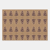 Pinecone Kerst Versiering Inpakpapier Ambachtelijk Vel (Voorkant)