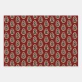 Pinecone Kerst Versiering Inpakpapier Ambachtelijk Vel (Voorkant 3)