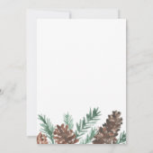 Pinecone Kerstmis | Uitnodiging feestdag (Achterkant)