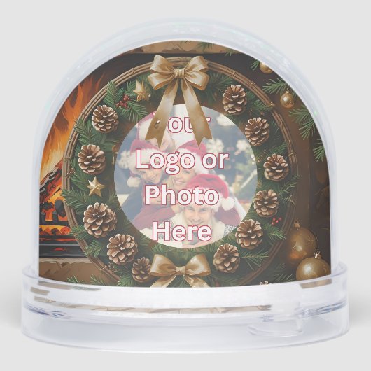 Pinecone Krans Klantwaardering Sneeuwbol (Achterkant)