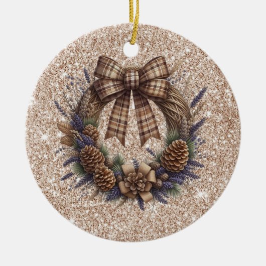 Pinecone krans Ornament (Voorkant)