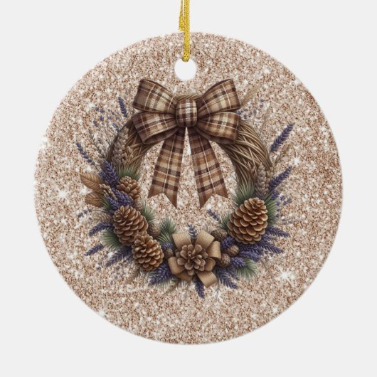 Pinecone krans Ornament (Achterkant)