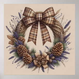 Pinecone krans Poster