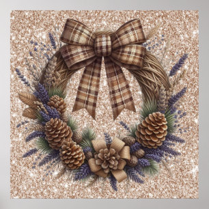 Pinecone krans Poster