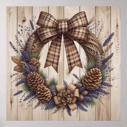 Pinecone krans Poster (Voorkant)