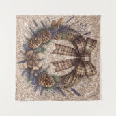 Pinecone krans wandtapijt wandkleed (Voorkant (horizontaal))