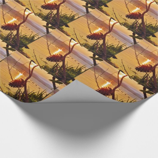 Pinecone Lake sunset Cadeaupapier (Hoek)