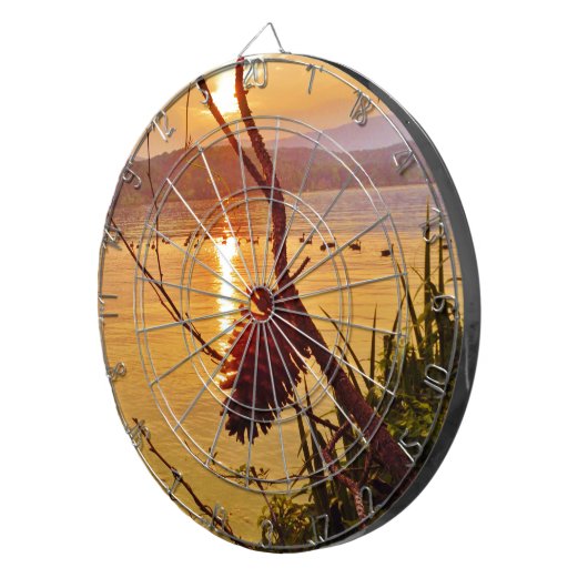 Pinecone Lake sunset Dartbord (Voorkant Rechts)