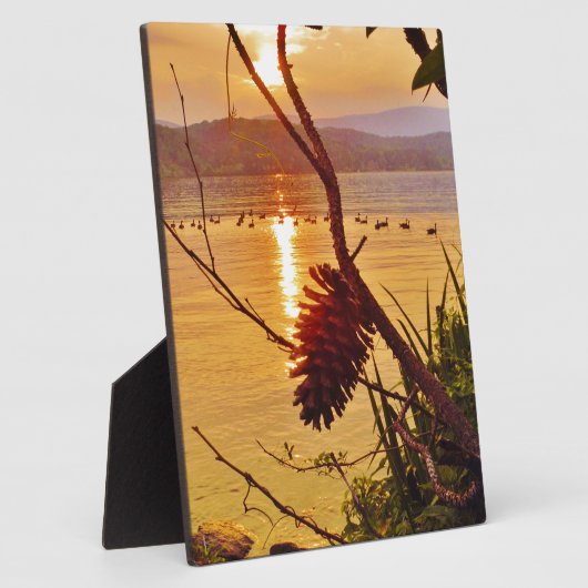 Pinecone Lake sunset Fotoplaat (Zijkant)