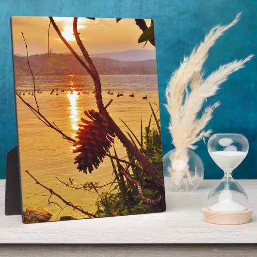 Pinecone Lake sunset Fotoplaat (Zijkant)